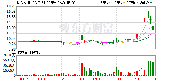 详细阅读:世龙实业10月30日龙虎榜数据 世龙实业10月30日龙虎榜数据